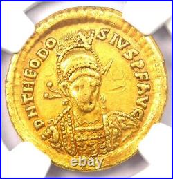 Gold Theodosius II AV Solidus Gold Coin 402-450 AD Certified NGC Choice VF