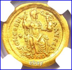 Gold Theodosius II AV Solidus Gold Roman Empire Coin 402-450 AD NGC Choice VF