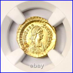 Gold Tremissis Coin Roman Empire Theodosius II AD 402-450 Certified NGC Ch AU