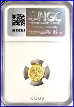 Gold Tremissis Coin Roman Empire Theodosius II AD 402-450 Certified NGC Ch AU