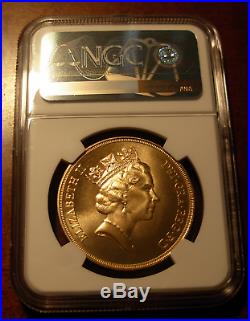 Great Britain 1985 Gold 5 Pounds NGC MS70