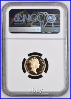 Great Britain UK 1986 1/2 Half Sovereign 0.1177 Oz AGW Gold Proof Coin NGC PF69