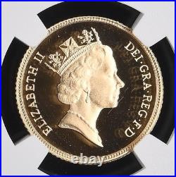 Great Britain UK 1986 1/2 Half Sovereign 0.1177 Oz AGW Gold Proof Coin NGC PF69