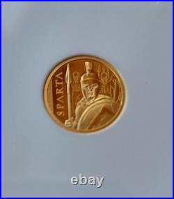 Half Gram Gold Coin Sparta 1/2 gram Gold Coin 2023 NGC PF70 Ultra Cameo High R