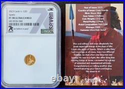 Half Gram Gold Coin Sparta 1/2 gram Gold Coin 2023 NGC PF70 Ultra Cameo High R