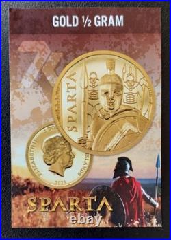 Half Gram Gold Coin Sparta 1/2 gram Gold Coin 2023 NGC PF70 Ultra Cameo High R
