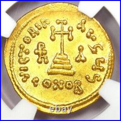 Heraclonas & Heraclius AV Solidus Gold Coin 632-641 AD Certified NGC MS UNC