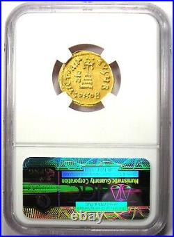 Heraclonas & Heraclius AV Solidus Gold Coin 632-641 AD NGC MS UNC 5/5 Strike