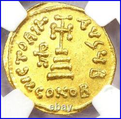 Heraclonas & Heraclius AV Solidus Gold Coin 632-641 AD NGC MS UNC 5/5 Strike