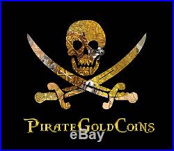 Hugh Hefner Playboy Personal Money Clip Solid Gold Pirate Gold Coins Memorabilia