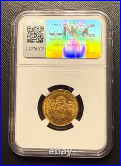 Hungary 1895 KB Gold 20 Corona NGC MS62