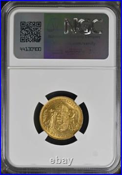 Hungary, Gold 20 Korona 1898 Kb Ngc Ms 63, Rare1