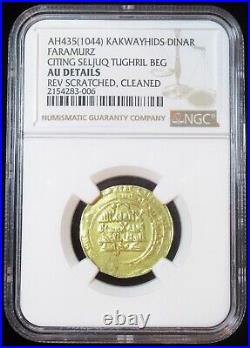 ISLAMIC KINGDOMS Gold Dinar, AH 435 (1043/44). NGC AU Details-Reverse Scratched