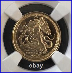 Isle of Man 1985 gold 1 /10 oz Angel NGC PF68 Ultra Cameo, Only 3 Higher