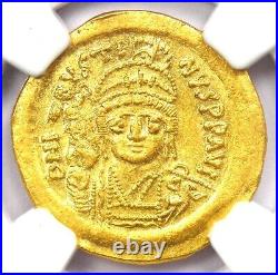Justin II AV Solidus Gold Byzantine Coin 565-578 AD Certified NGC Choice AU