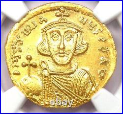 Justinian II Gold AV Solidus Coin 685 AD Certified NGC MS (UNC) 5/5 Strike