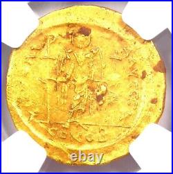 Justinian I AV Solidus Gold Byzantine Coin 527-565 AD Certified NGC AU Rare