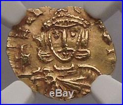 LEO III & CONSTANTINE V Syracuse Gold Byzantine Coin NGC Certified MS i54536