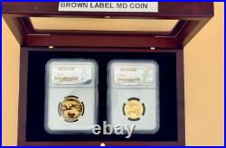 LOT OF TWO 1988-P $10 & $25 American Gold Eagle NGC PF69-RARE