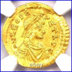 Leo I AV Semissis Gold Roman Coin 457-474 AD Certified NGC AU Rare