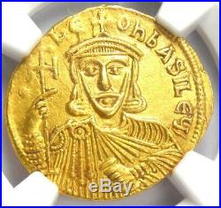 Leo V the Armenian and Constantine AV Solidus Gold Coin 813-820 AD NGC AU