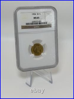 Liberty Head 2.5 Liberty Head Gold 1904 NGC MS 65 #1