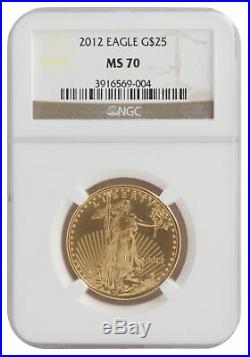 Lot of 2 $25 1/2oz American Gold Eagle MS70 PCGS or NGC (Random Date)
