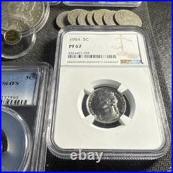 MIX OF VARIOUS US COINS Graded Proofs Indian Head Victory Morgan Gold$
