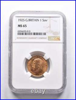 MS65 1925 Great Britain 1 Sovereign Gold Coin NGC 9512 MS65 1925 Great Britain 1 Sovereign Gold Coin NGC 9512