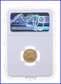 MS70 1991 $5 American Gold Eagle Graded NGC 4100