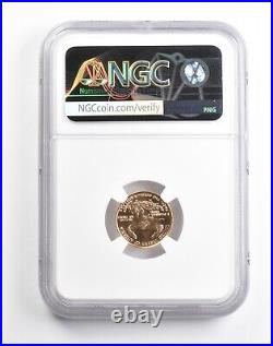 MS70 1999 $5 1/10 th Oz Gold American Eagle NGC Brown Lbl
