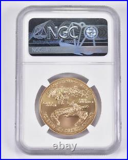 MS70 2019-W $50 Burnished American Gold Eagle FDOI Cabral Graded NGC 8717