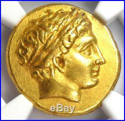 Macedon Philip II AV Gold Stater Apollo Coin 359-336 BC. Certified NGC Choice XF