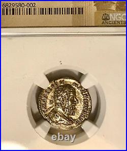 Macrinus 217-218AD AR Denarius Ancient Roman Silver Coin 2.55gm NGC Choice AU