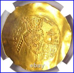 Manuel I Gold AV Hyperpyron Christ Coin 1143-1180 AD Certified NGC AU
