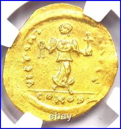 Maurice Tiberius AV Semissis Gold Byzantine Coin 582-602 AD Certified NGC AU