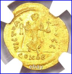 Maurice Tiberius AV Semissis Gold Byzantine Coin 582-602 AD NGC Choice AU