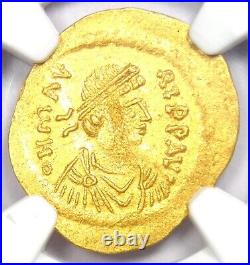 Maurice Tiberius AV Semissis Gold Byzantine Coin 582-602 AD NGC Choice AU