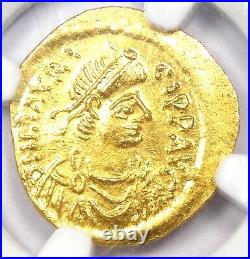 Maurice Tiberius AV Semissis Gold Byzantine Coin 582-602 AD. NGC MS 5/5 Strike