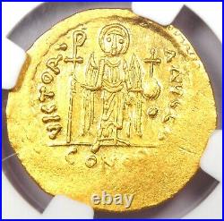Maurice Tiberius AV Solidus Gold Byzantine Coin 582-602 AD Certified NGC MS