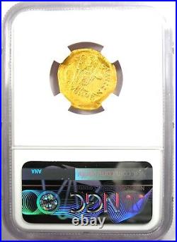 Maurice Tiberius AV Solidus Gold Byzantine Coin 582-602 AD NGC Choice XF (EF)