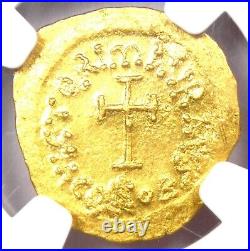 Maurice Tiberius AV Tremissis Gold Coin 582 AD NGC MS UNC 5/5 Strike