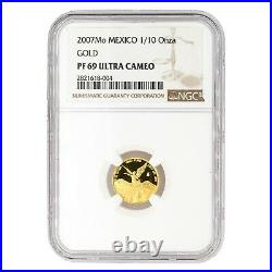 Mexican Gold Libertad Set with Cert & ALL NGC PF69 Ultra Cameo RARE