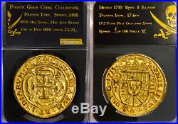 Mexico 1715 Fleet Royal 8 Escudos Ngc Gold Plt Shipwreck Pirate Treasure Coin