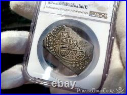 Mexico 1733 Klippe 8 Reales Ngc 3o Pirate Gold Coins Treasure Escudos Doubloon