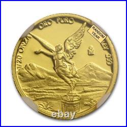 Mexico 1/20 oz Gold Libertad MS-70 NGC (Random Year)