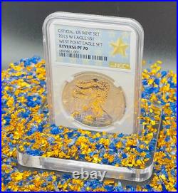 Mint Rev Proof 2013 W $1 Silver Eagle NGC PF70 UC OFFICIAL US MINT SET Gold Star Mint Rev Proof 2013 W $1 Silver Eagle NGC PF70 UC OFFICIAL US MINT SET Gold Star