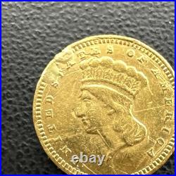 ND Gold Indian Princess One Dollar $1 Nice Gold Type 3 Coin LOVE TOKEN ND Gold Indian Princess One Dollar $1 Nice Gold Type 3 Coin LOVE TOKEN