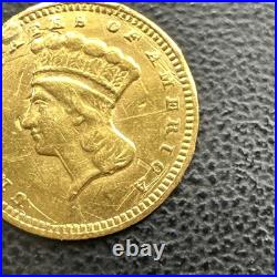 ND Gold Indian Princess One Dollar $1 Nice Gold Type 3 Coin LOVE TOKEN ND Gold Indian Princess One Dollar $1 Nice Gold Type 3 Coin LOVE TOKEN