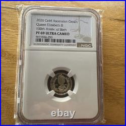 NGC 2026 Gold Ascension Crown Queen Elizabeth II 100th Anniv PF 69 Ultra Cameo